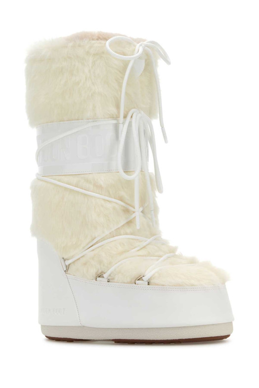 White eco fur and synthetic leather Icon boots MOON BOOT (1408900)