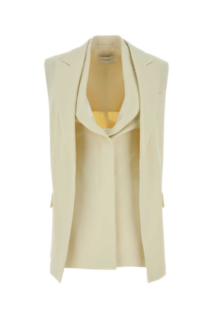 Cream stretch crepe Campale vest Black SPORTMAX (2612281013600)