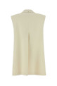 Cream stretch crepe Campale vest Black SPORTMAX (2612281013600)