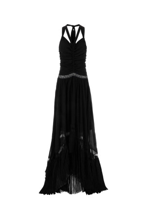 Black georgette long dress BLUMARINE (2A746A)