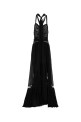 Black georgette long dress BLUMARINE (2A746A)