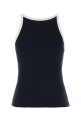Navy blue cotton tank top PRADA (39687SOOO6513)