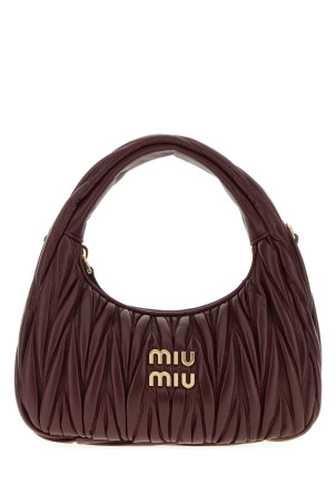 Burgundy nappa leather Wander handbag MIU MIU (5BC125VOOYAN88)