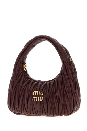 Burgundy nappa leather Wander handbag MIU MIU (5BC125VOOYAN88)