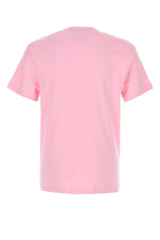 Розовая хлопковая футболка Green POLO RALPH LAUREN (710740727)
