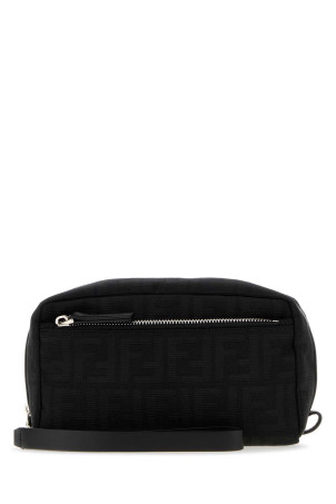 Embroidered jacquard small beauty case Black FENDI (8N0216B16F)