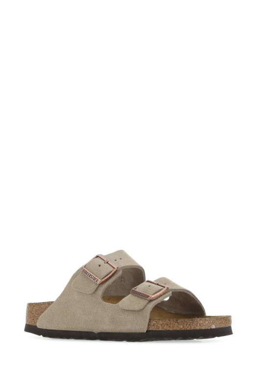 Sand leather Arizona slippers Gray BIRKENSTOCK (951303)
