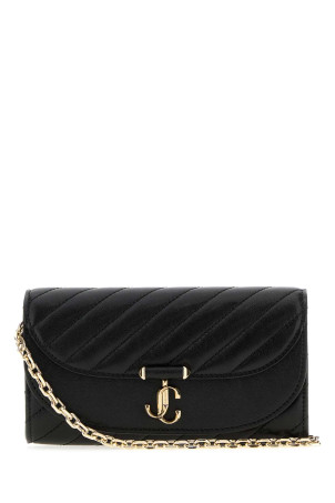 Black leather  AVN Curve crossbody bag JIMMY CHOO (AVNCURWALCHNHBU)