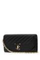 Black leather  AVN Curve crossbody bag JIMMY CHOO (AVNCURWALCHNHBU)