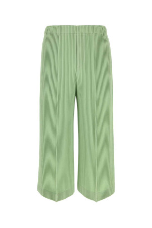 Pastel green polyester pant HOMME PLISSE' ISSEY MIYAKE (HP66JF255)