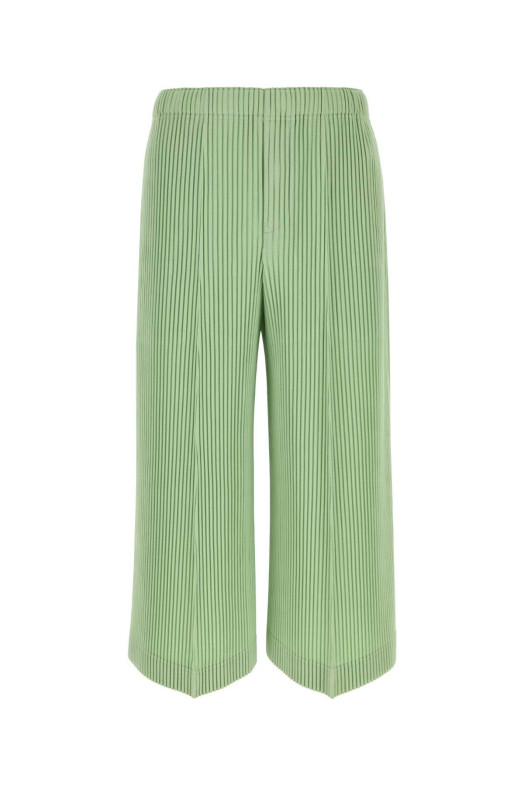 Pastel green polyester pant HOMME PLISSE' ISSEY MIYAKE (HP66JF255)