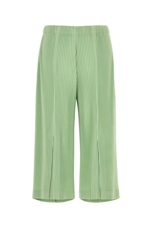 Pastel green polyester pant HOMME PLISSE' ISSEY MIYAKE (HP66JF255)