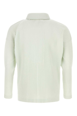 Mint green polyester polo shirt HOMME PLISSE' ISSEY MIYAKE (HP66JK052)