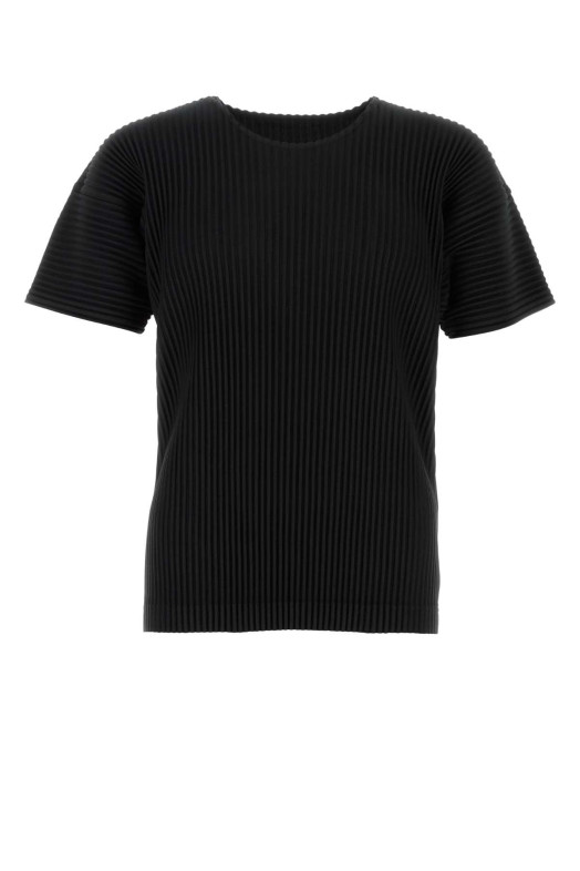 Black polyester t-shirt HOMME PLISSE' ISSEY MIYAKE (HP67JK520)