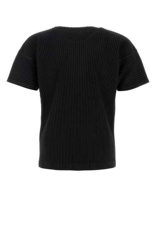 Black polyester t-shirt HOMME PLISSE' ISSEY MIYAKE (HP67JK520)
