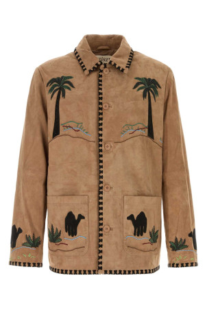 Biscuit suede Fuga jacket Brown BAZISZT (JA01055)