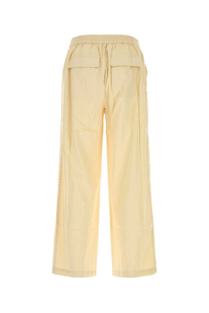 Ivory cotton Corniche pant Beige BAZISZT (PA04012)