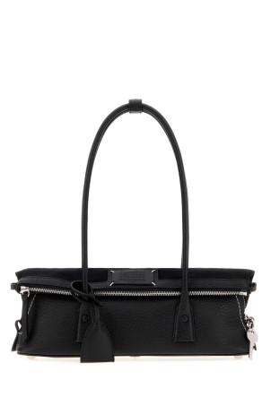 Black leather 5AC shoulder bag MAISON MARGIELA (SB1ZH0007P8833)