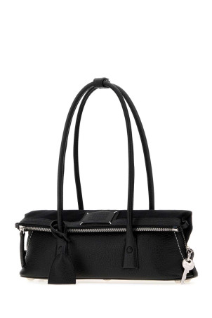 Black leather 5AC shoulder bag MAISON MARGIELA (SB1ZH0007P8833)