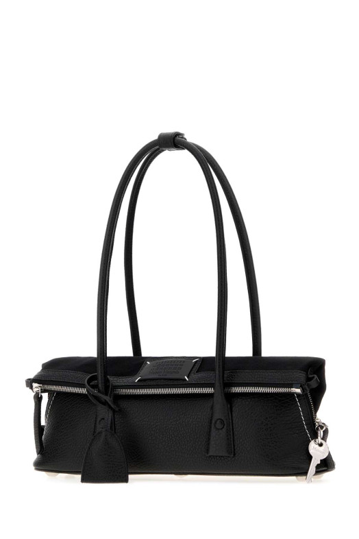 Black leather 5AC shoulder bag MAISON MARGIELA (SB1ZH0007P8833)