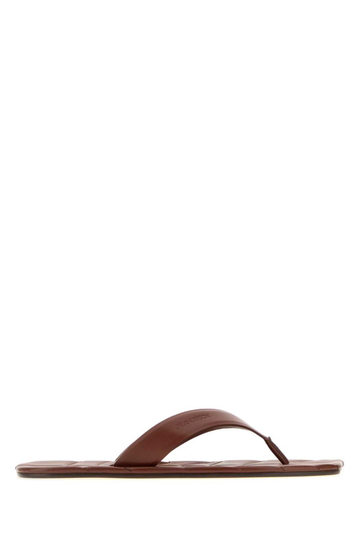 Chocolate leather thong slippers Red JW ANDERSON (SL0016LA0232)