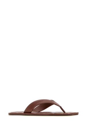 Chocolate leather thong slippers Red JW ANDERSON (SL0016LA0232)