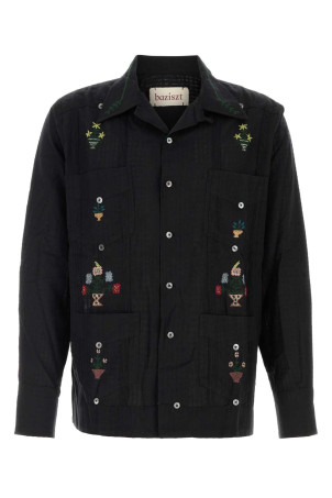 Black cotton Byrsa shirt Black BAZISZT (SR06012)