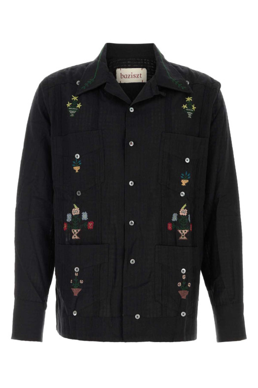 Black cotton Byrsa shirt Black BAZISZT (SR06012)