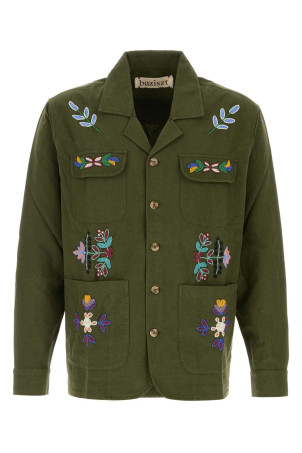 Olive green cotton Neon blazer BAZISZT (SR48012)