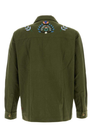 Olive green cotton Neon blazer BAZISZT (SR48012)