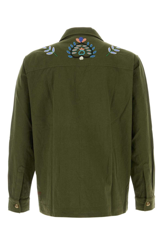 Olive green cotton Neon blazer BAZISZT (SR48012)