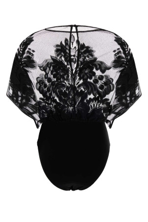 Black lace bodysuit NORMA KAMALI (ST126BDLT77)