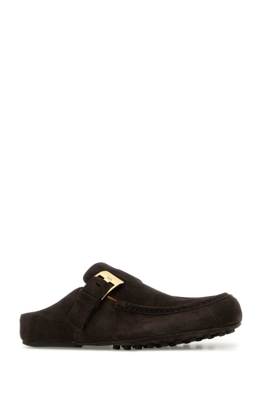 Dark brown suede slippers TOD'S (XXW58L0JZ00RE0)
