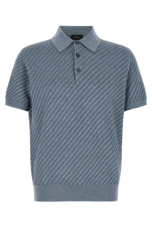 'Trama' weaving polo Blue
