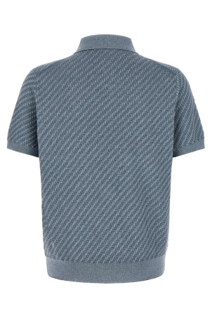 'Trama' weaving polo Blue
