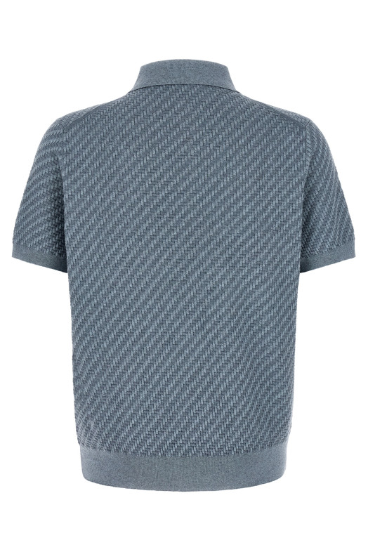 'Trama' weaving polo Blue