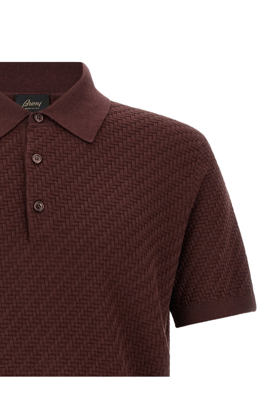 'Trama' weaving polo Purple