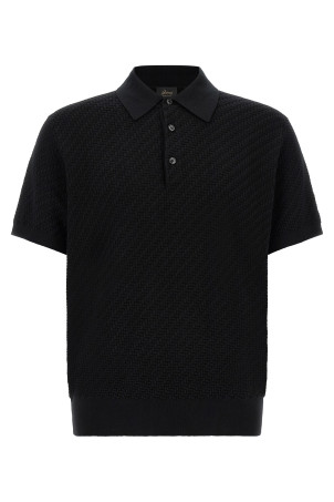 'Trama' weaving polo Black