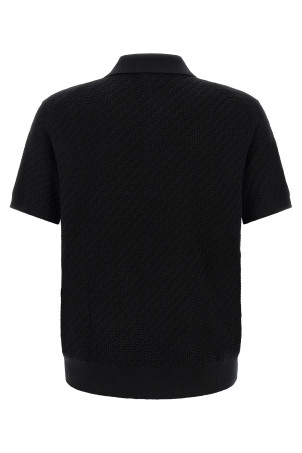 'Trama' weaving polo Black