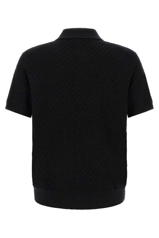 'Trama' weaving polo Black