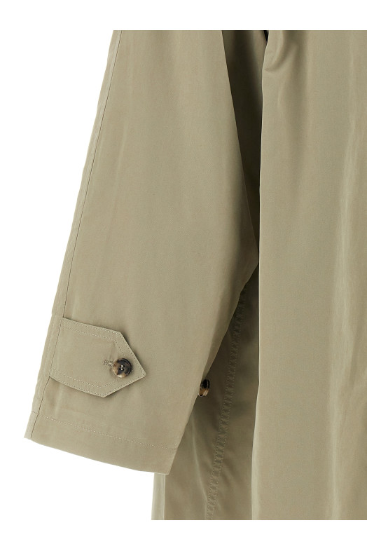Однобортный тренч зеленого цвета MAISON MARGIELA S51AH0184M35137115