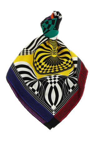 'Theatre' print silk scarf Multicolor