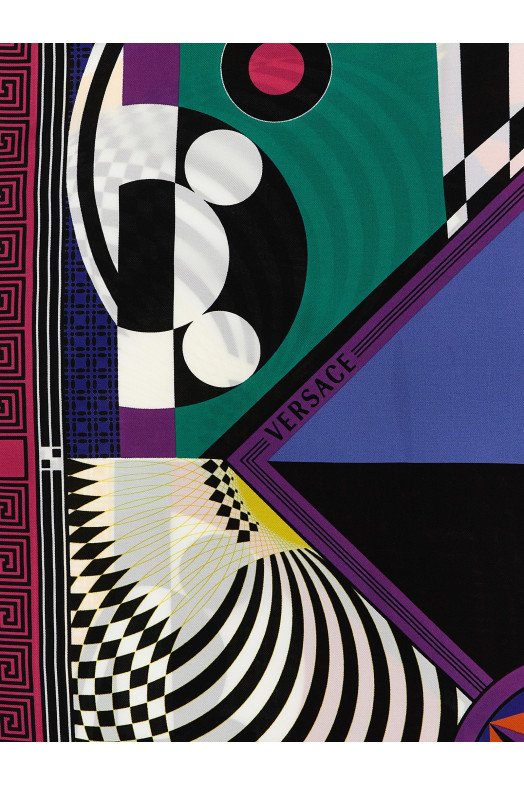 'Theatre' print silk scarf Multicolor