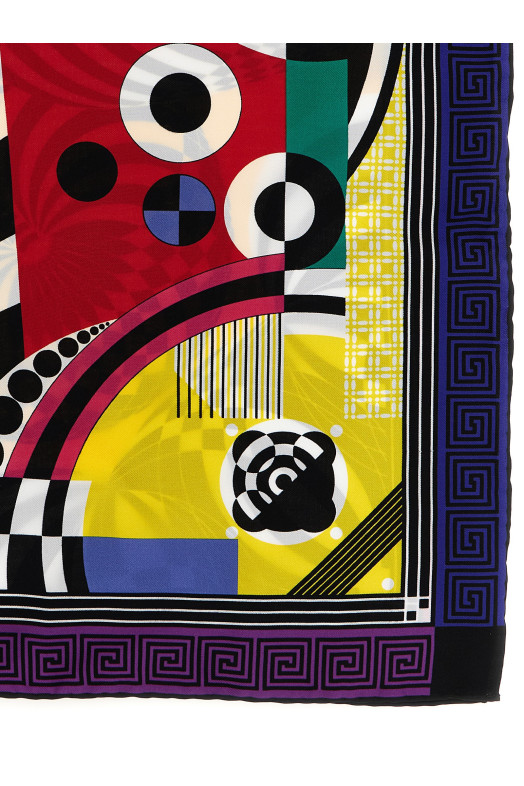 'Theatre' print silk scarf Multicolor