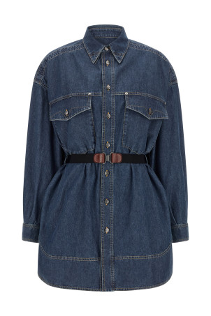Chambray denim dress Blue
