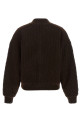 Braided bomber jacket Brown