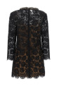 Lace dress with jewel collar Black