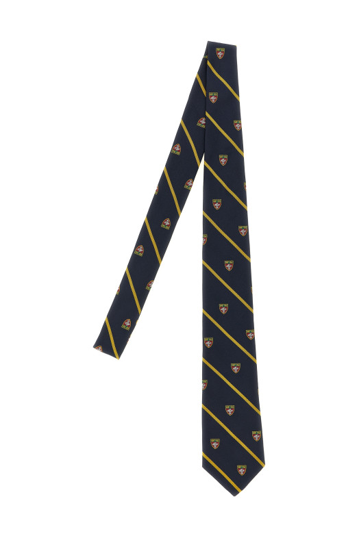 Striped Club tie Blue