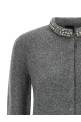 Jewel collar cardigan Gray