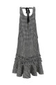 'Crinkled Check Long' dress Black